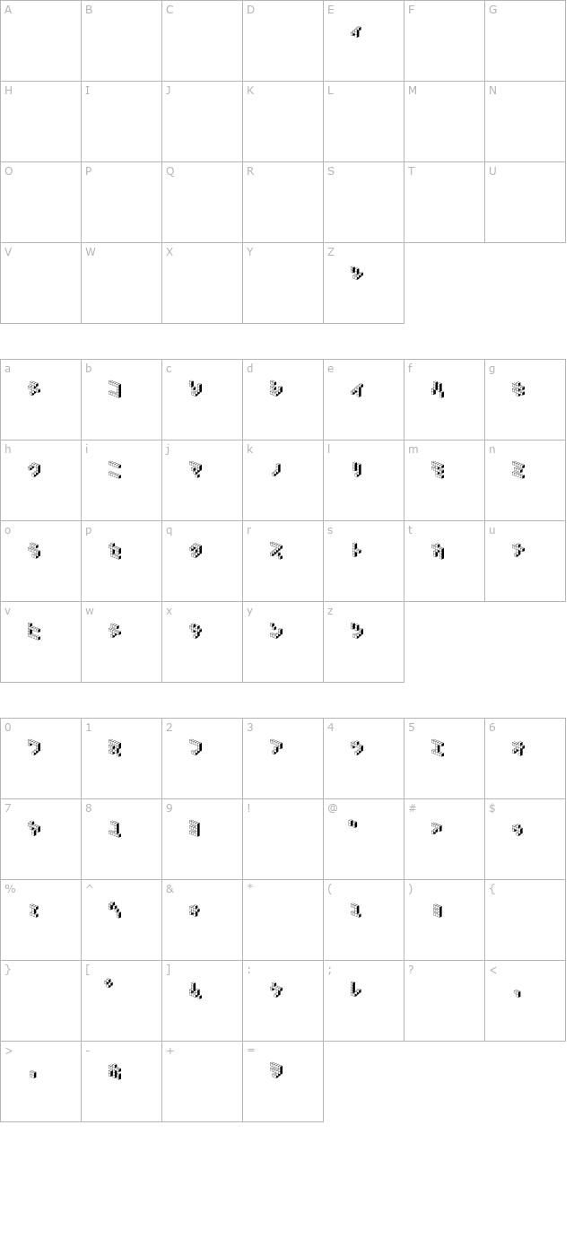 demoncubicblock-nkp-shade character map