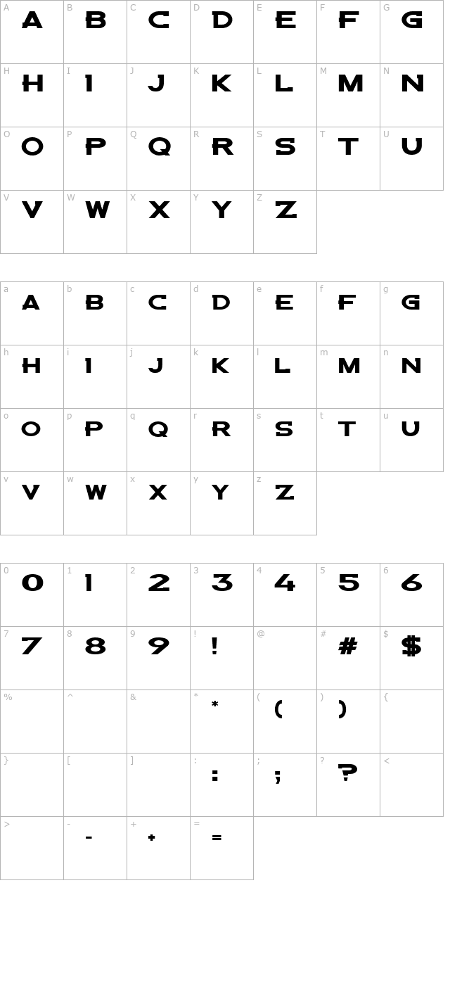 Denver Broncos Custom character map