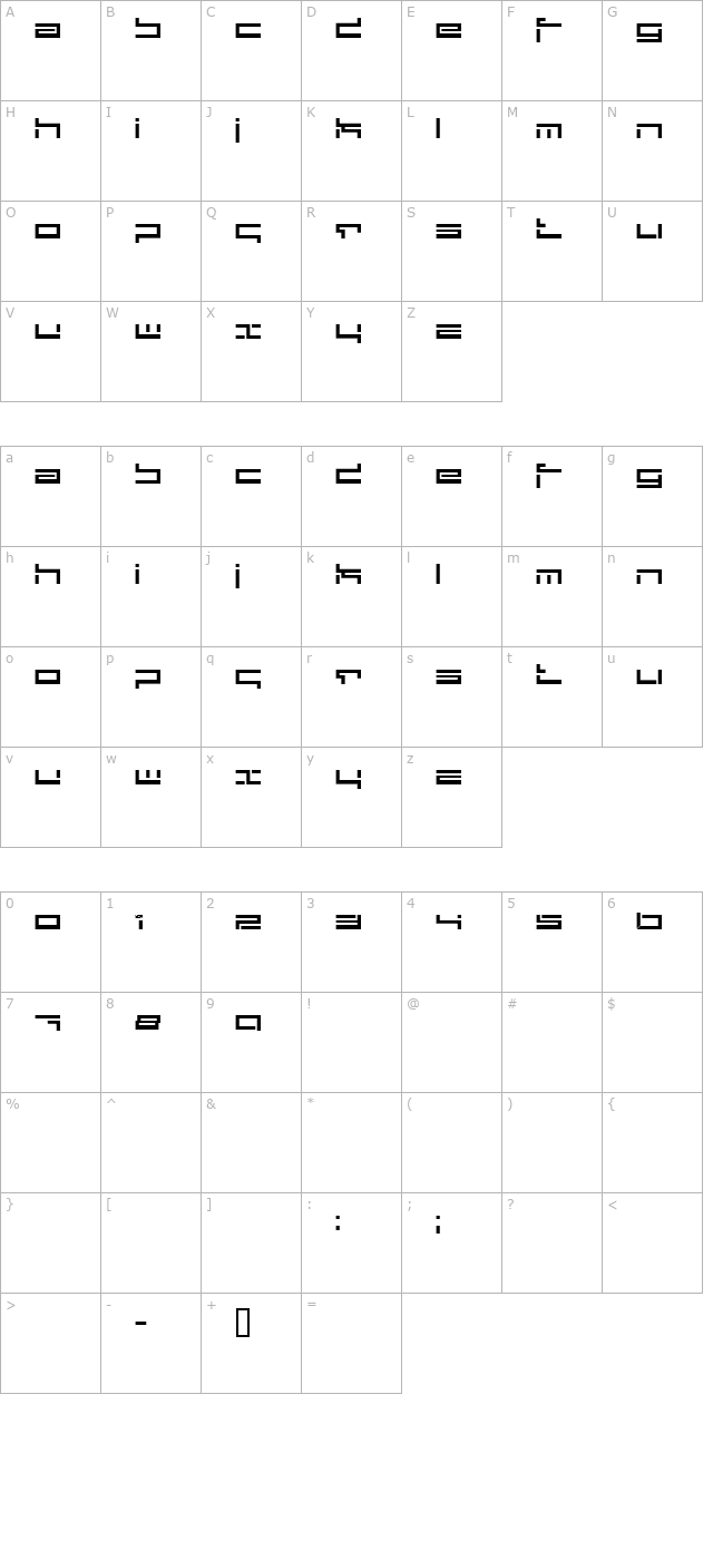 Depthcore Public character map