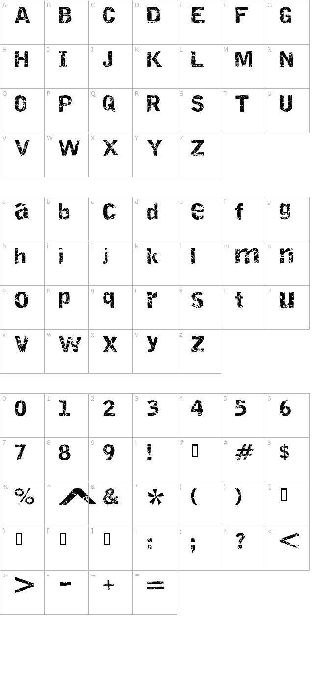 destroy character map