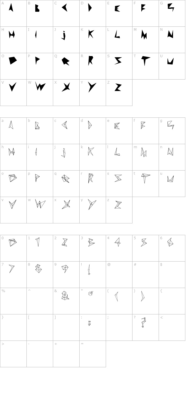 diamond-d character map