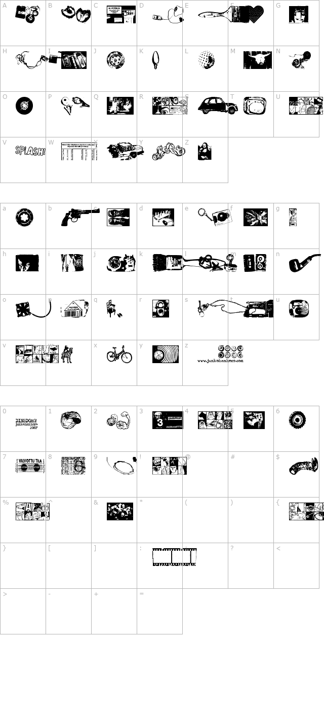 dingdong character map