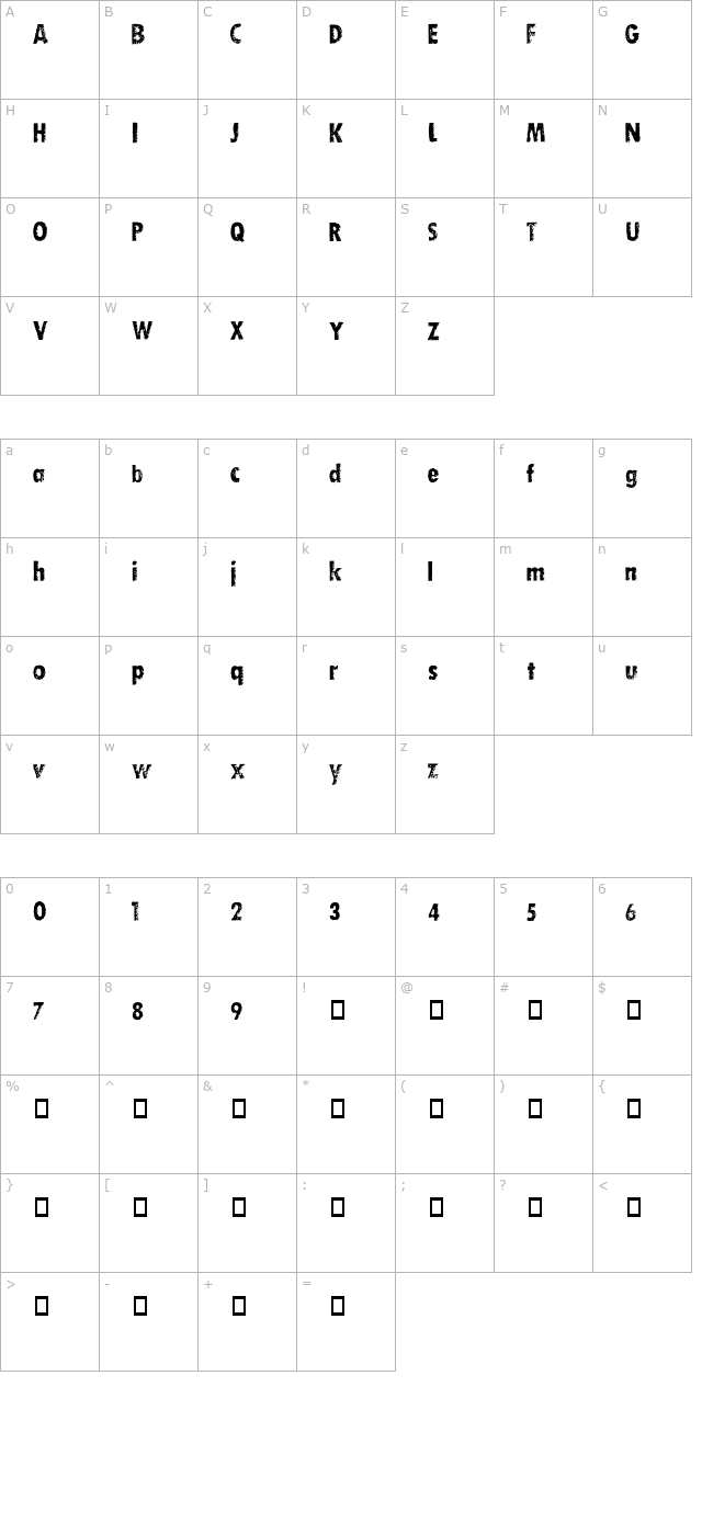 dirty-socks-skinny character map