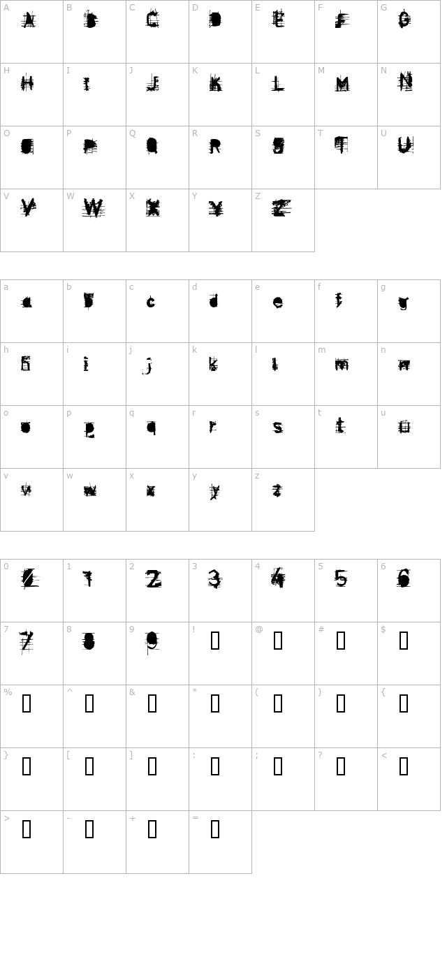 Disenfranchide character map