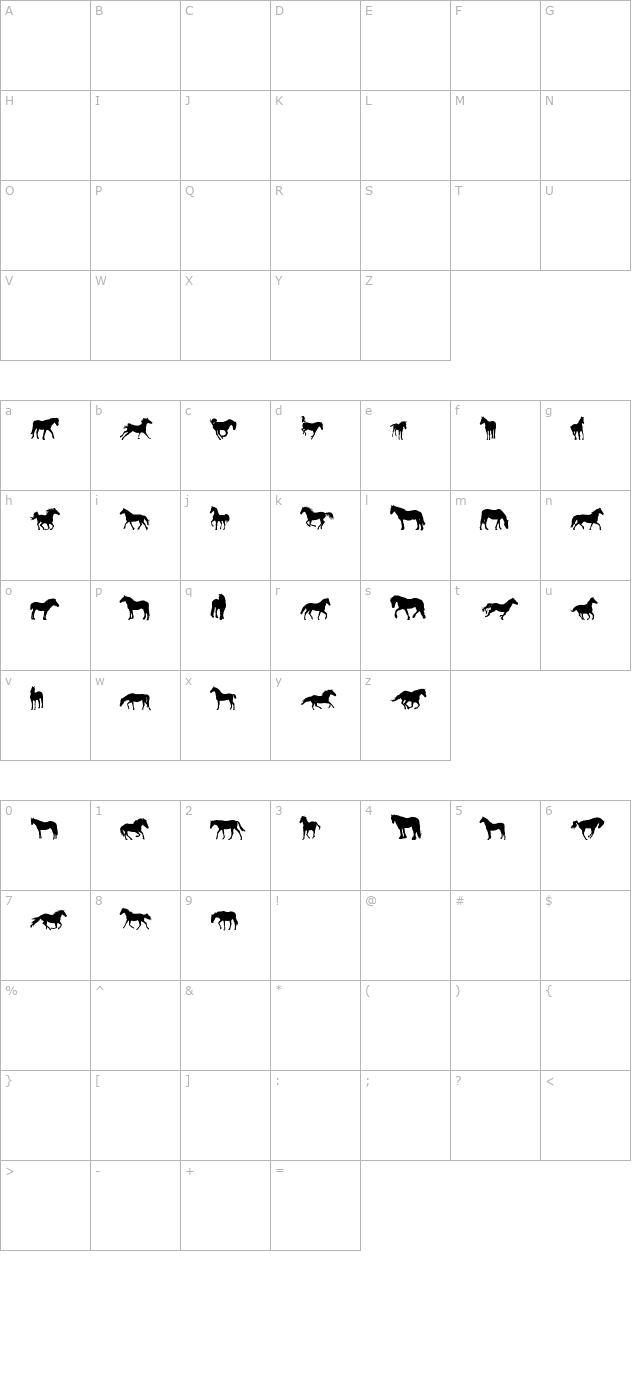 DJ Horses 1 character map