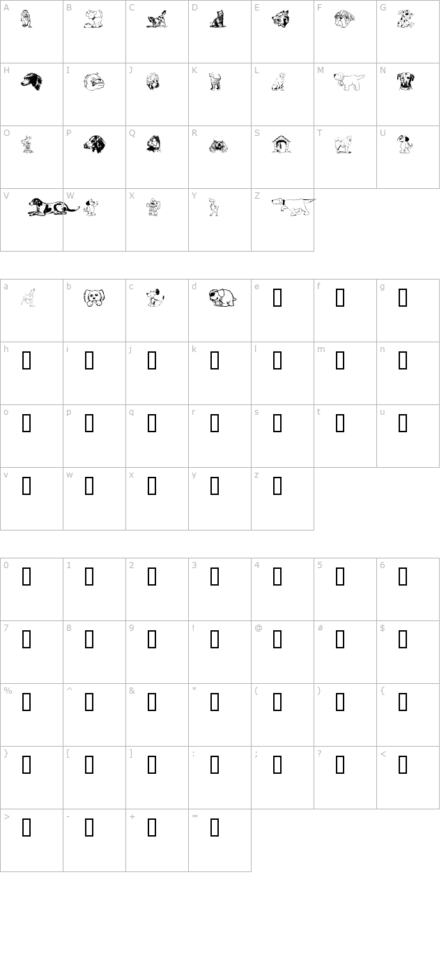 Dogg Art character map