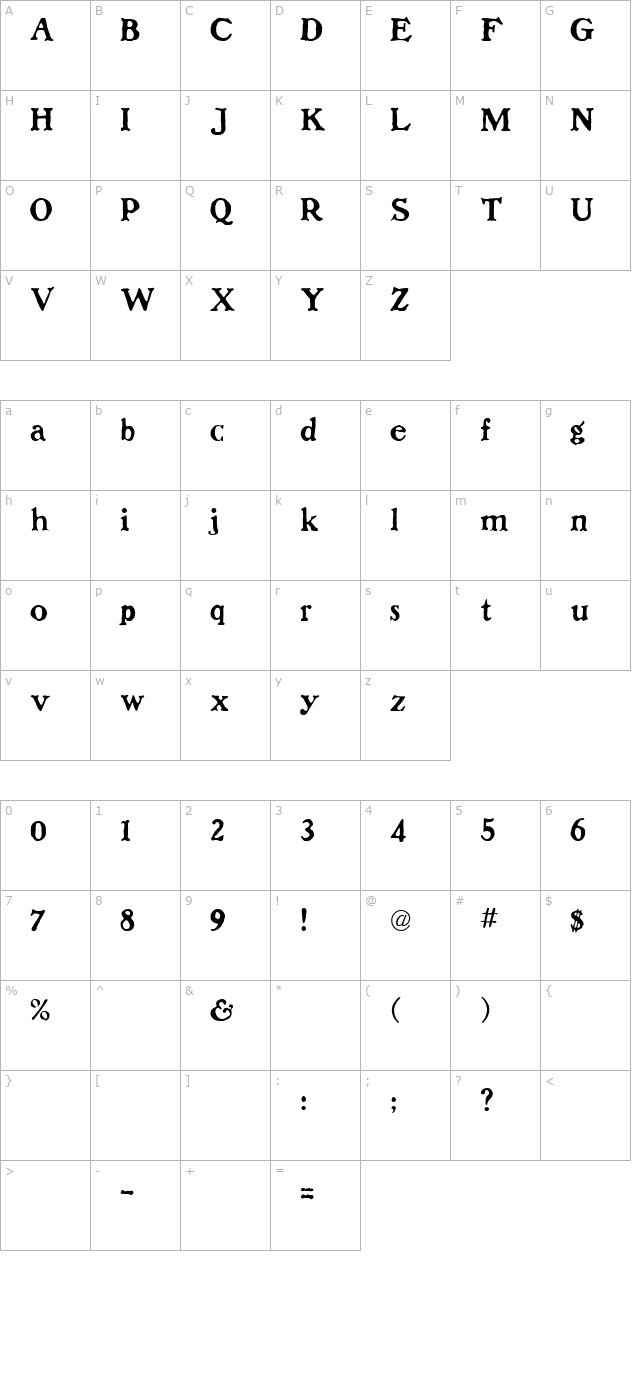 dolenzo-j character map