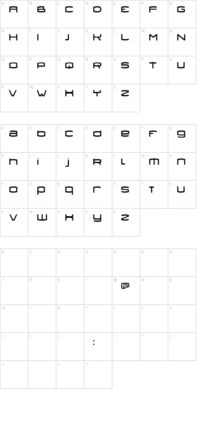 dollis character map