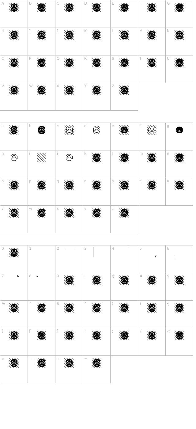 Draughts Ultrecht character map