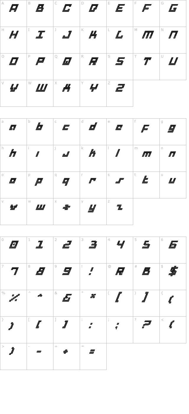 drid-herder-italic character map