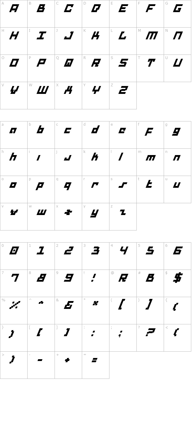 drid-herder-solid-italic character map