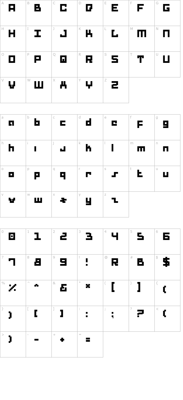 Drid Herder Solid character map