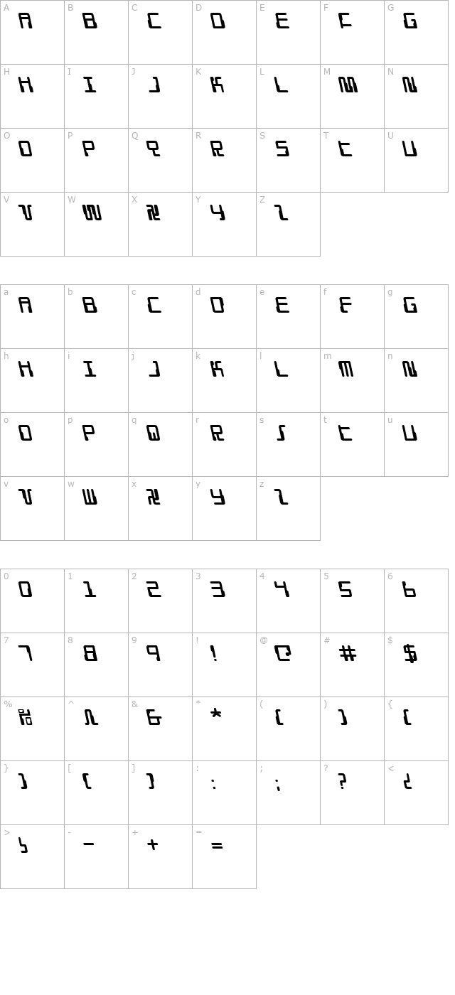 droid-lover-leftalic character map