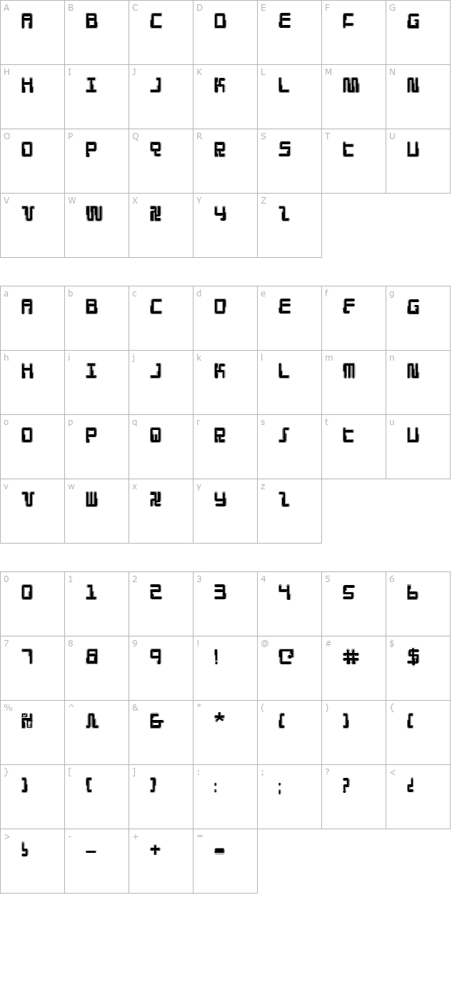 Droid Lover Pro character map