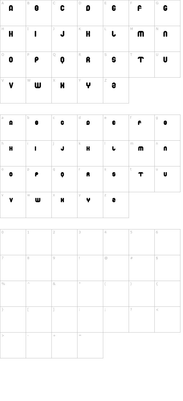 drowing-monkey character map