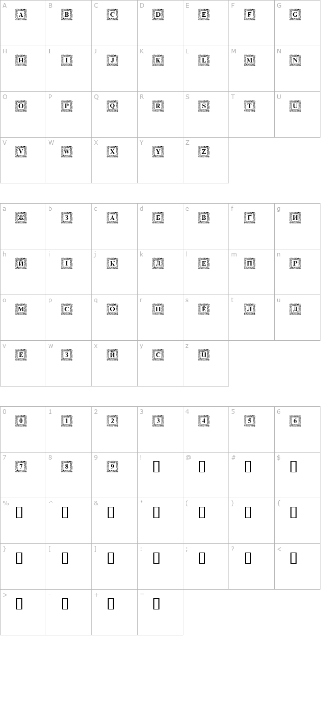 ds-initials character map