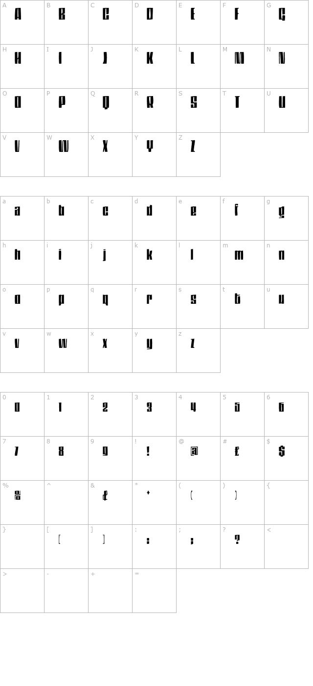 DS Thompson character map