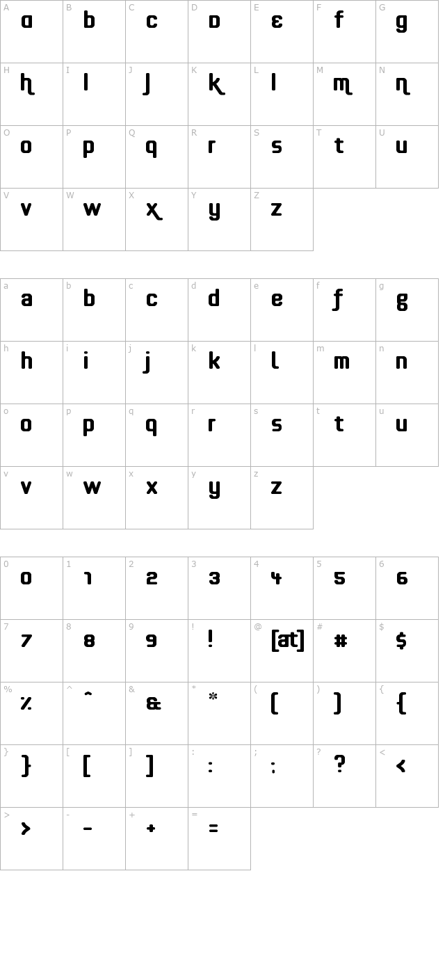 effortless character map