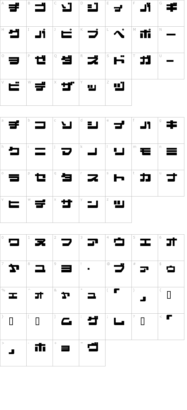 ejectjap-remix character map