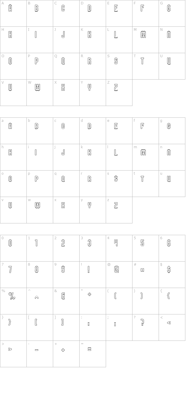 Elbaris Outline character map