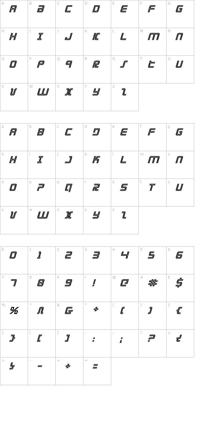 election-day-bold-italic character map