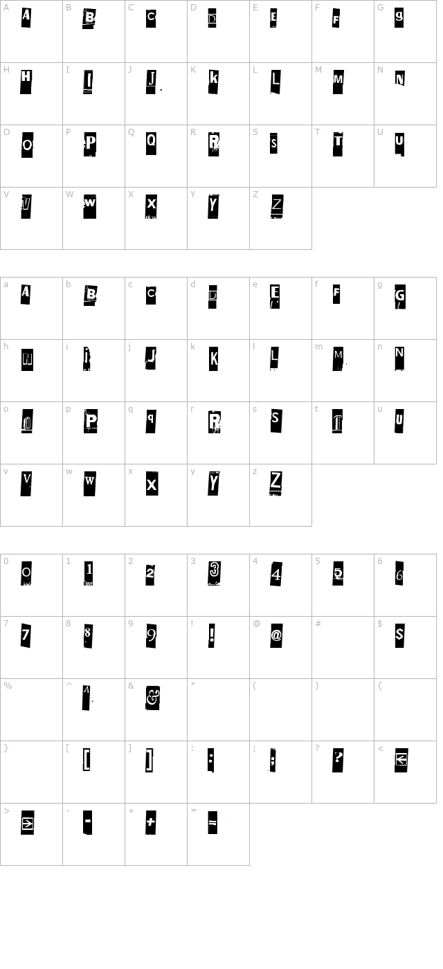 ellet-niin character map