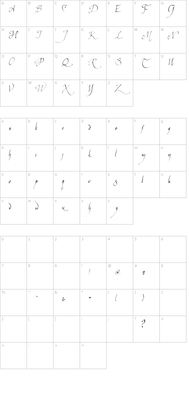 elven-common-speak character map