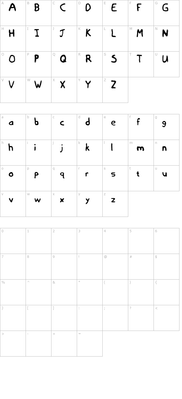 Empty Trash character map