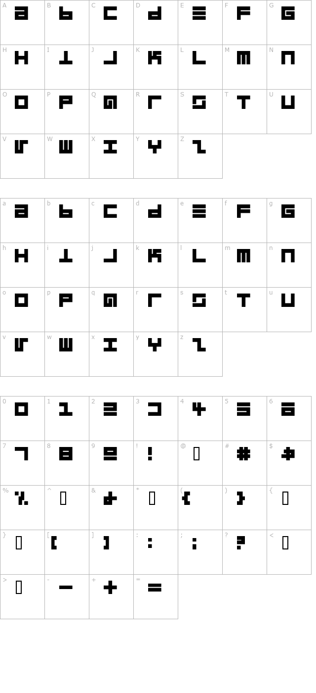 Epps Evans Black character map