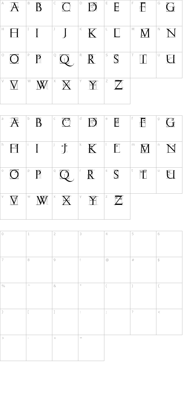 erikgcapssketches character map