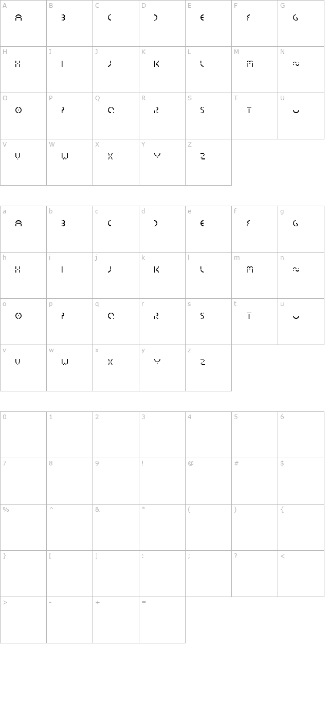 Essedicom character map