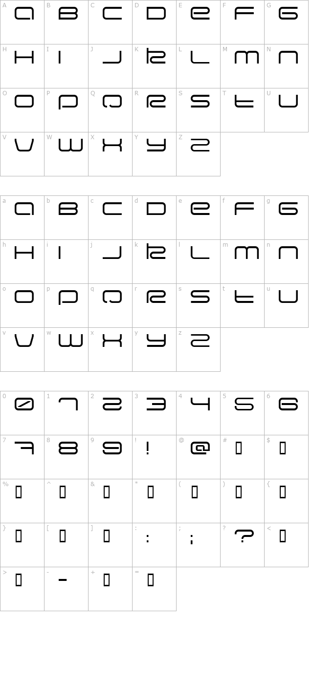 eva character map