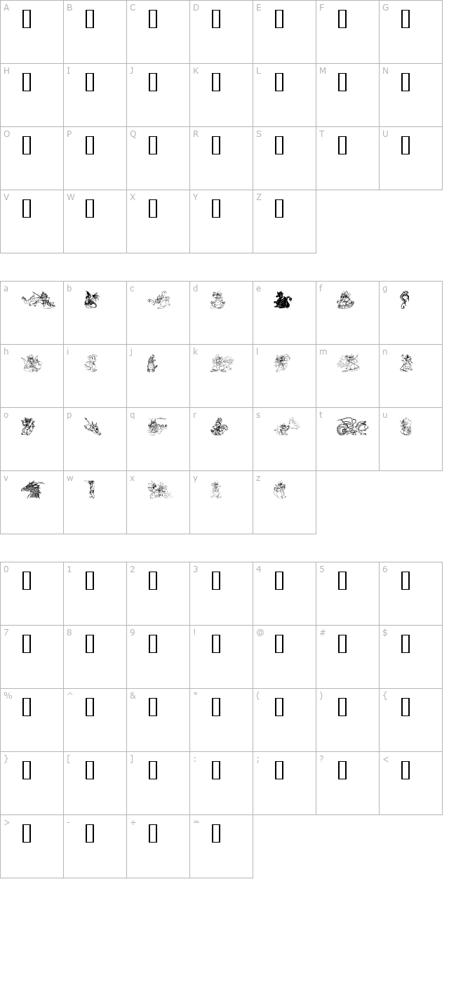 evs-dragons character map