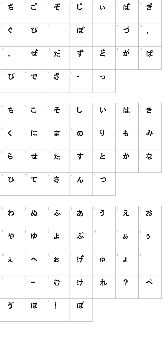 ex-hira-damaged character map