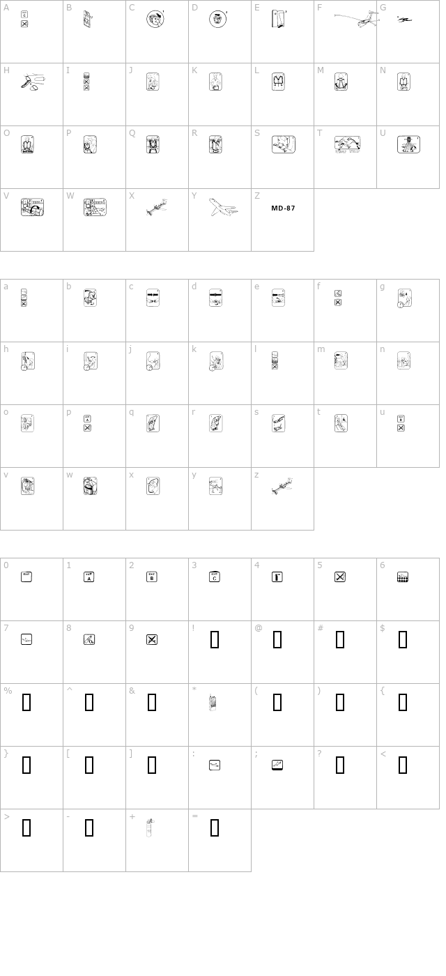 FastenYourSeatBelt Clean character map