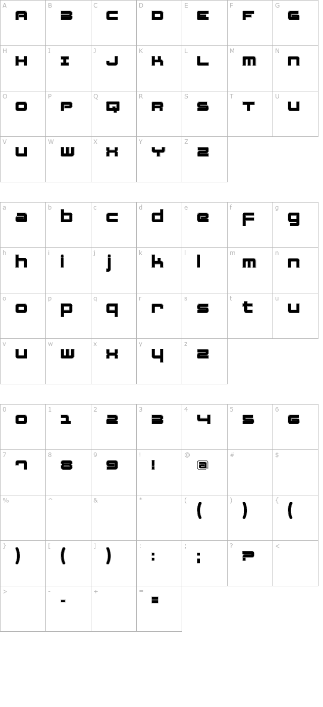 FatsansContur character map