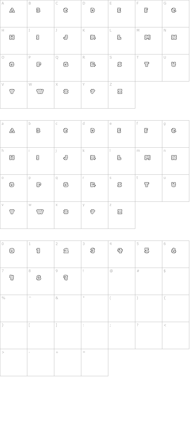 fatty-heart-filled character map