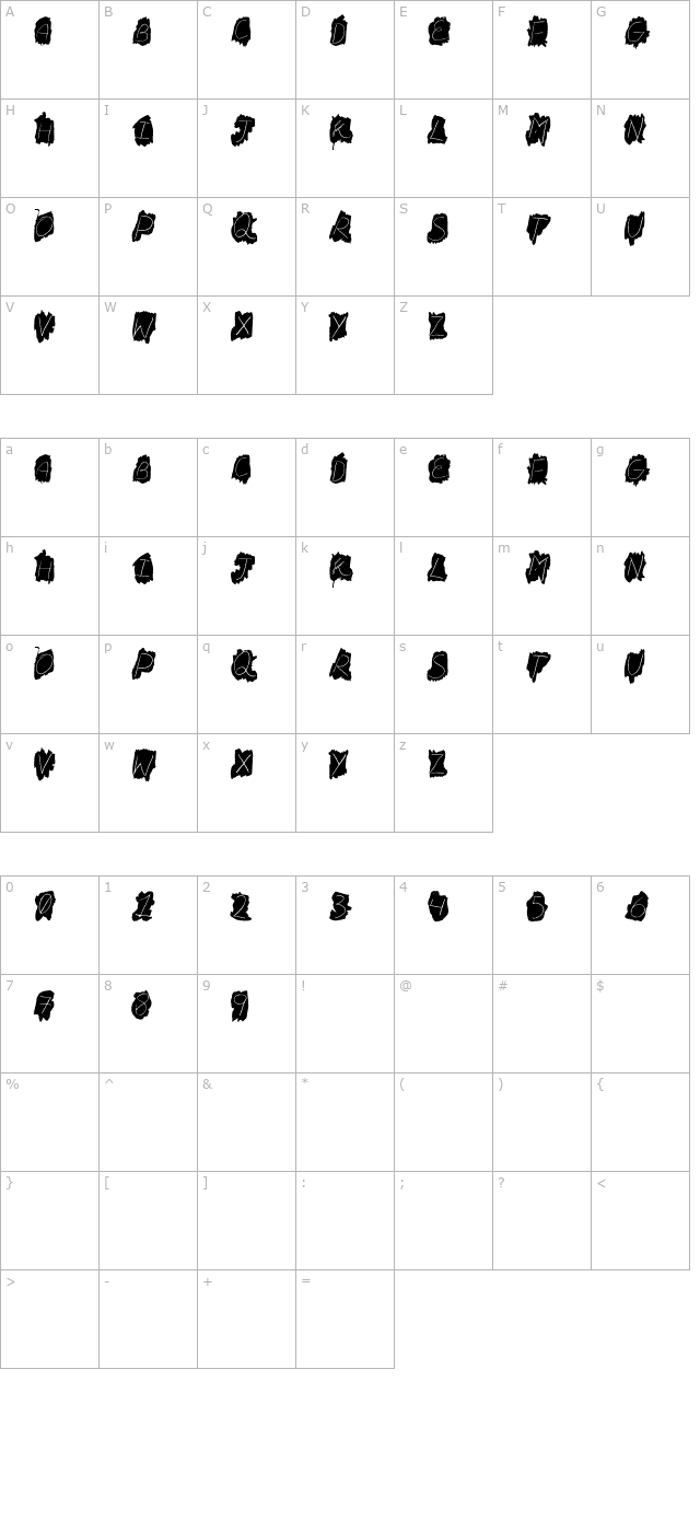 FD Bateek character map