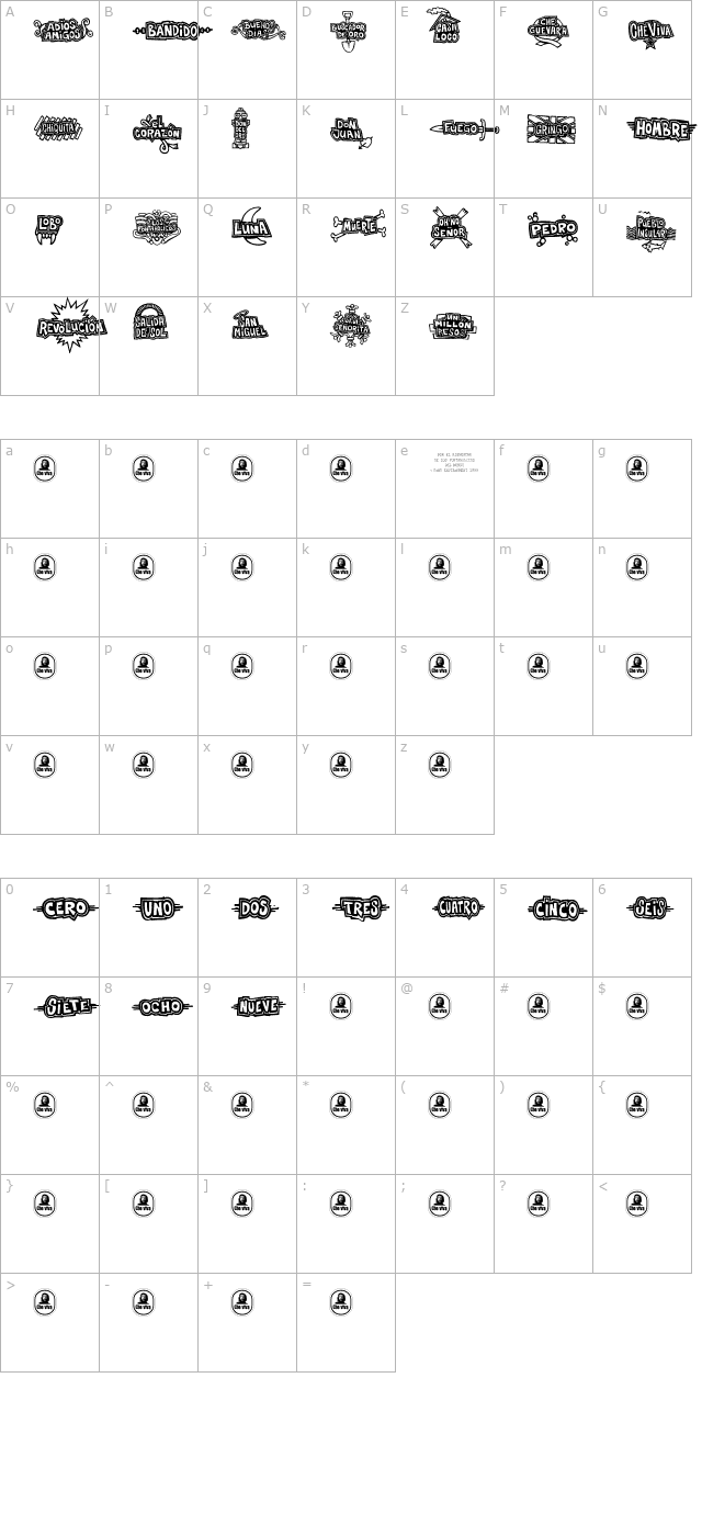 fe-che-viva-banana character map