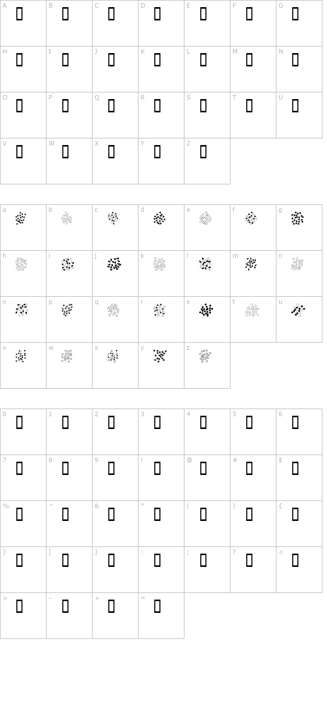 fe-confetti character map