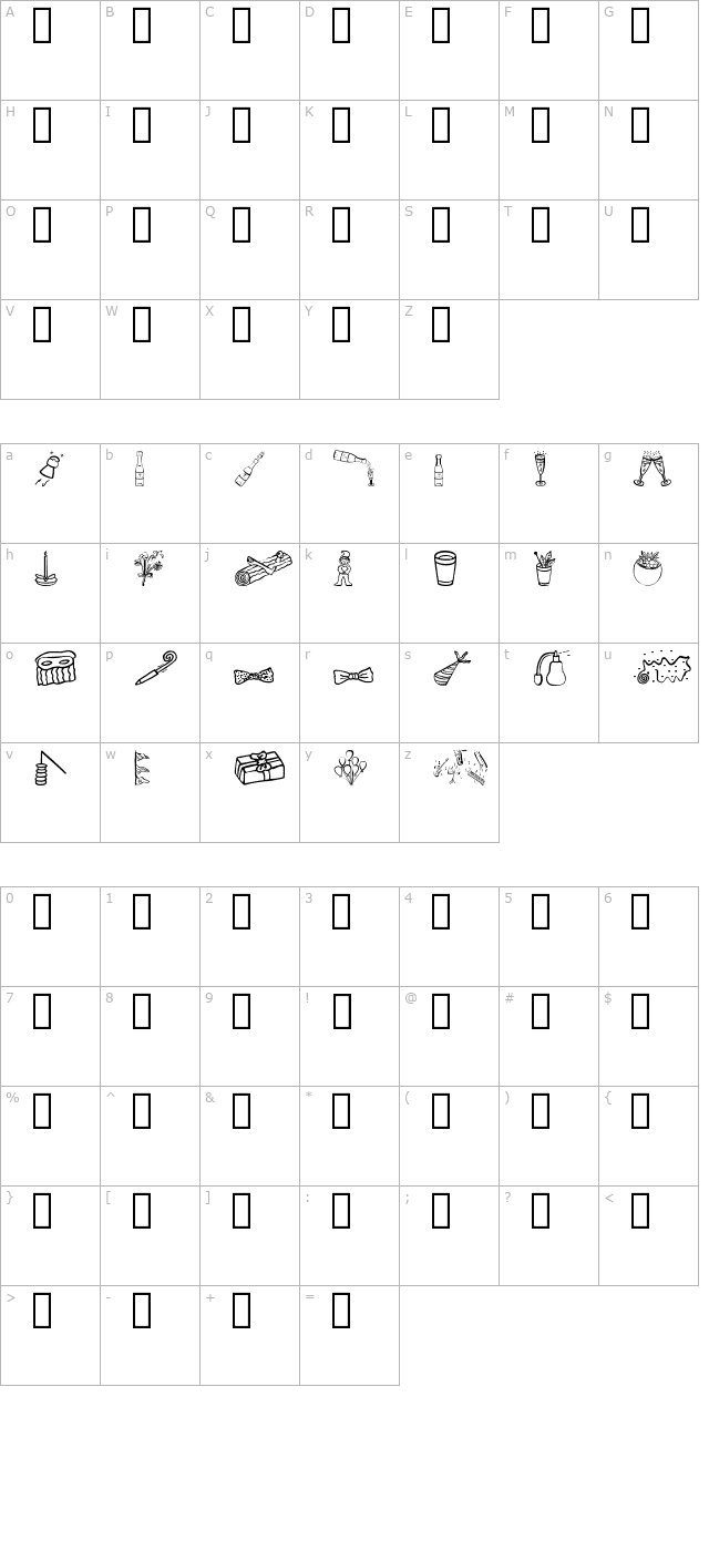 Feast Day character map