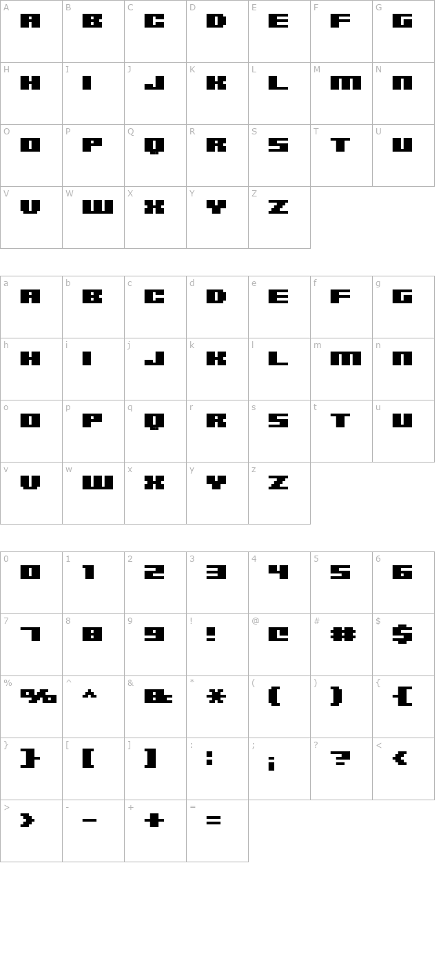 fff-access-extended character map