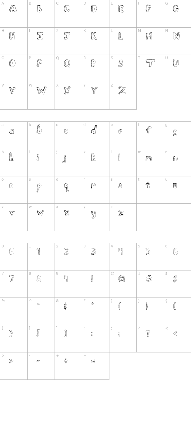 fh-scribble character map