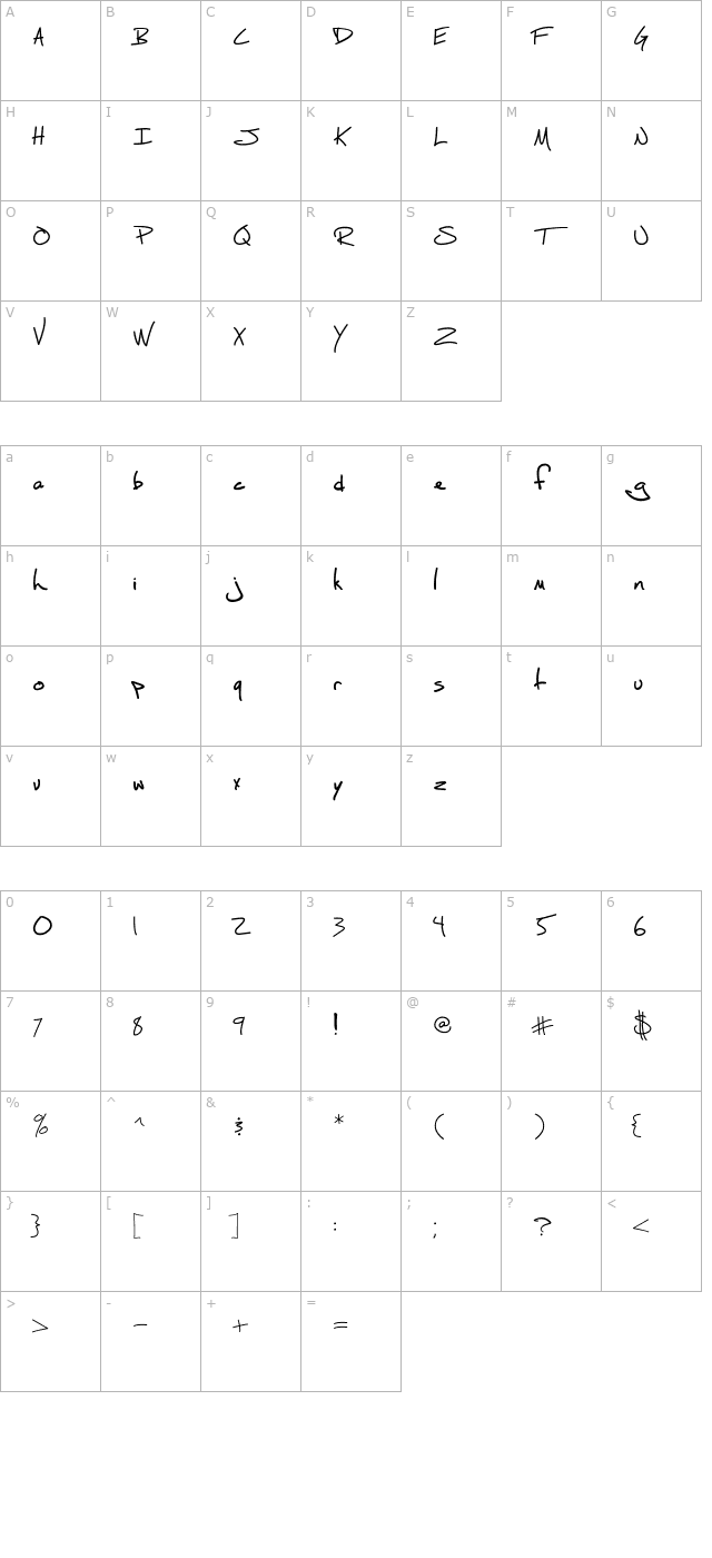 Fh_Script character map