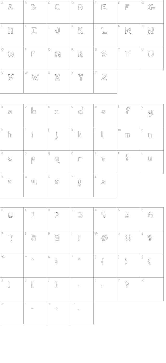 Fh_Ugly character map