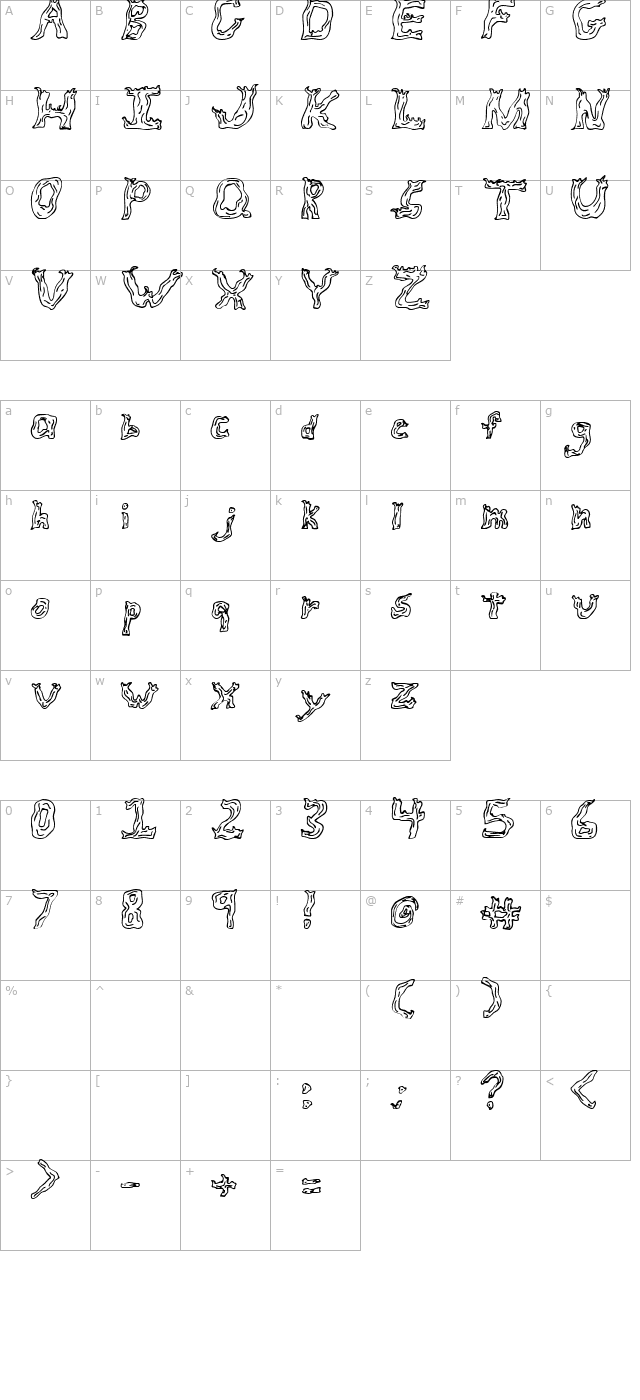 fire-wood character map