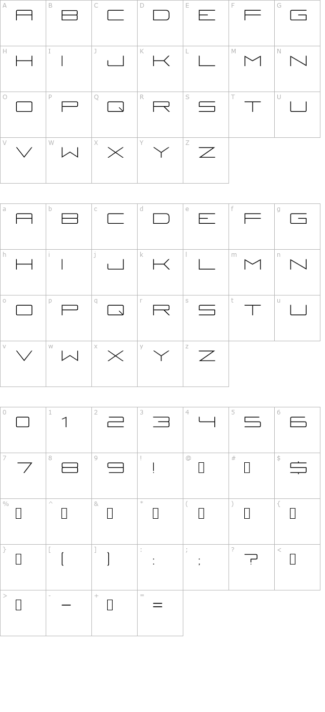 fireye-gf-3-lite character map