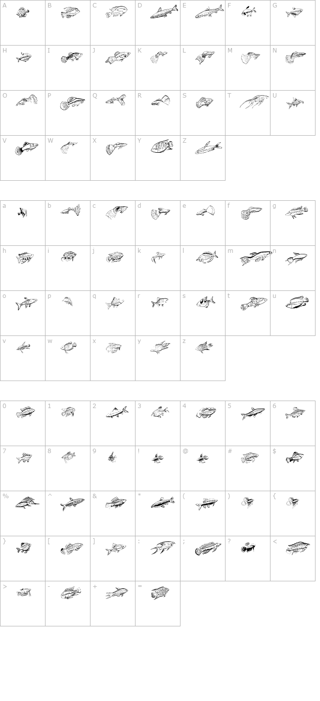 fishing character map