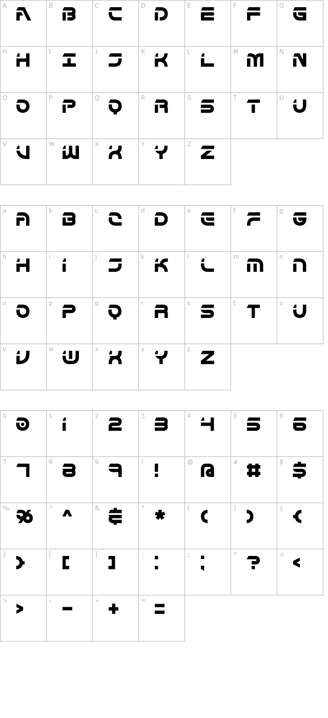 Flipside character map