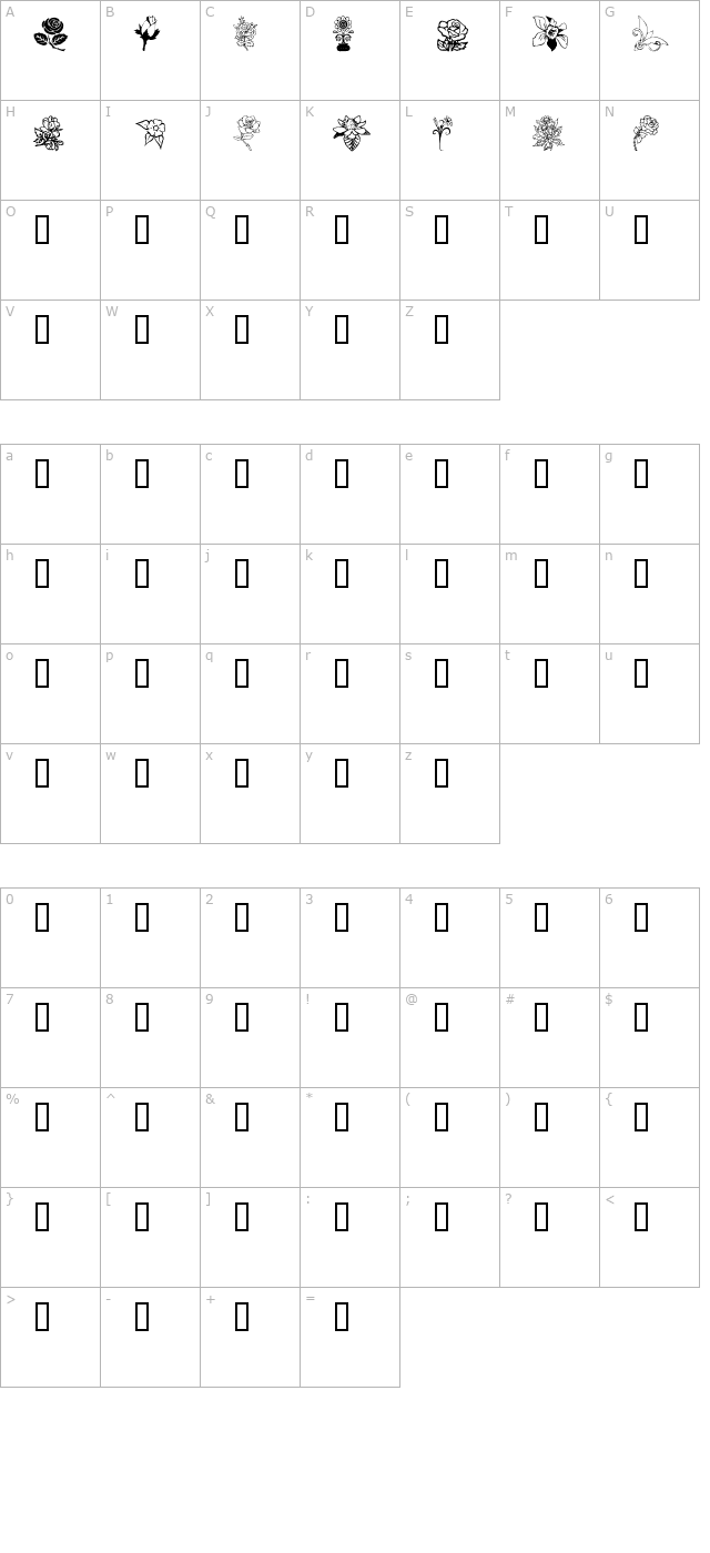floral-design character map